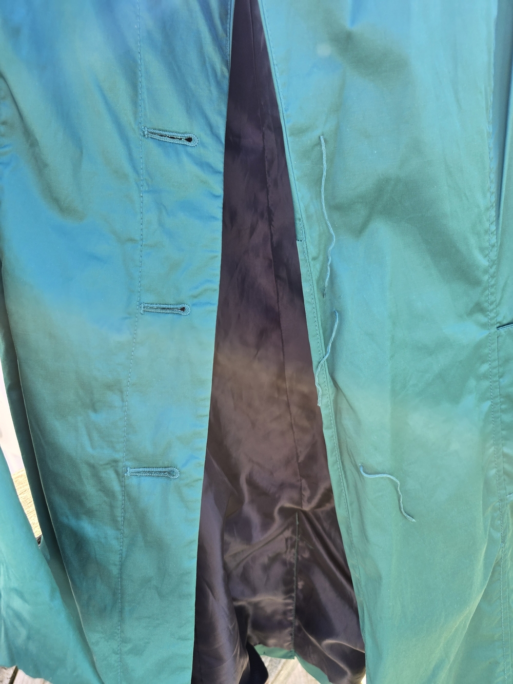 Mossimo Supply Co. Teal Trench Coat - Picture 3 of 7
